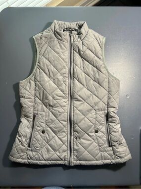 Allegra K Quilted Vest - Light Gray